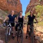 Gabby Emma Chels Bike Ride — Podiatrists in Alice Springs, NT